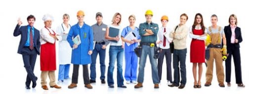 Group of business people team. Isolated over white background.